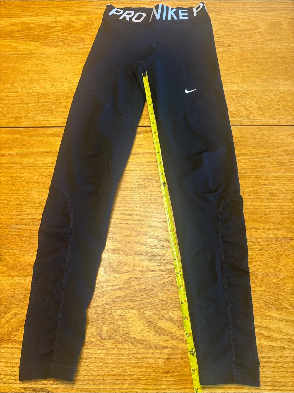 Nike Hot Pink Short Sleeve Dri-FIT Top with Black Nike Pro Leggings - Picture 6 of 7